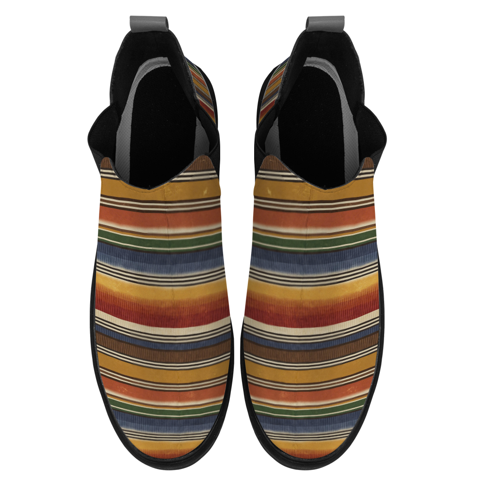 Sedona Chelsea Boots, pair from above showing the toe artwork, white background