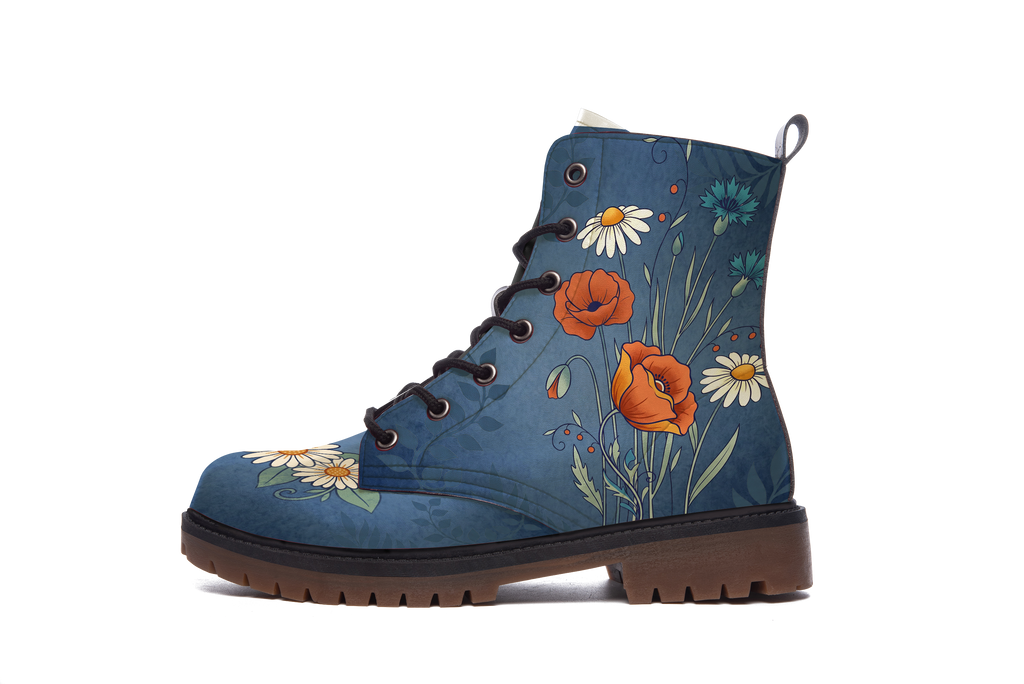 Daisy Leather Boots inner side of the left boot, white background