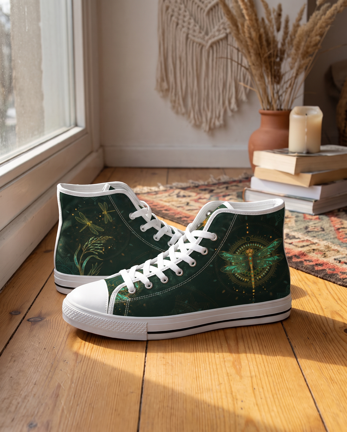 Esme High Top Sneakers - esme-high-top-sneakers-indoor-wood-floor