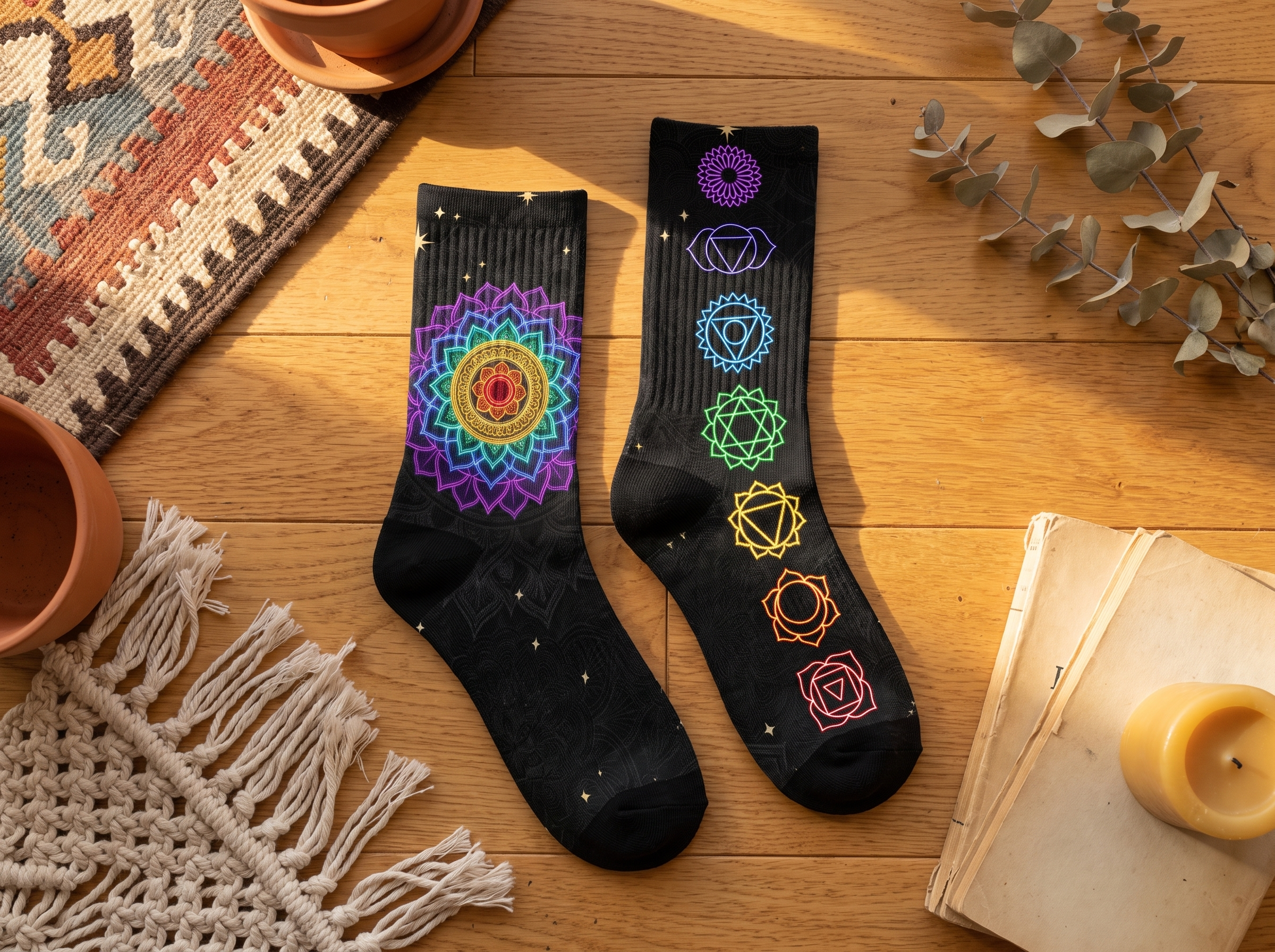 Iris Socks - iris-socks-indoor-wood-floor