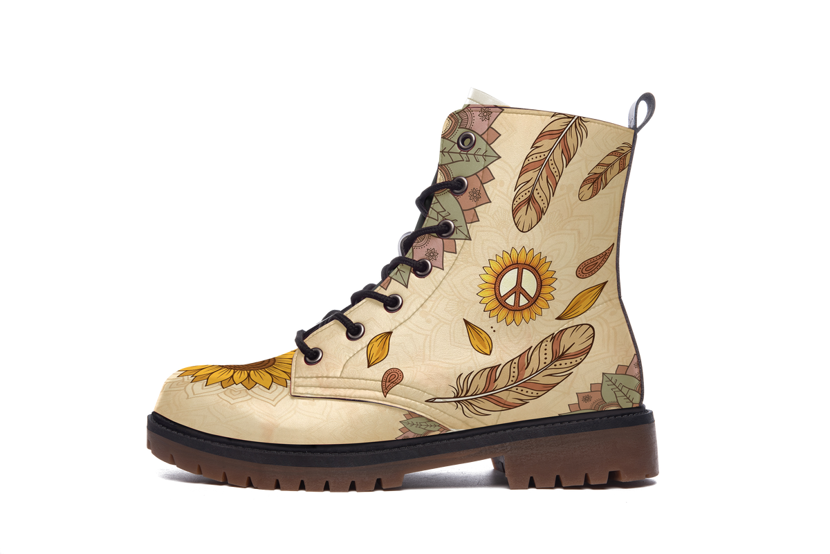 Joni Leather Boots inner side of the left boot, white background