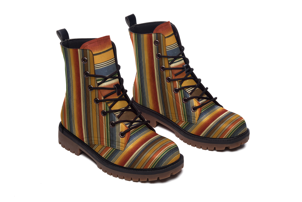 Sedona Leather Boots pair, raised three-quarter view, white background